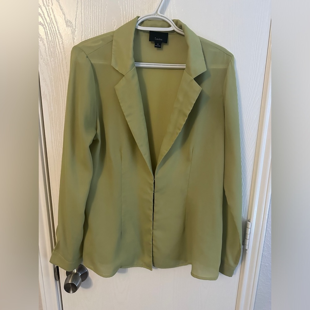 Green blazer top